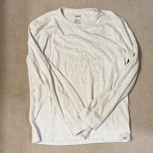 GAP Men's Heathered Gray Long Sleeve Tee